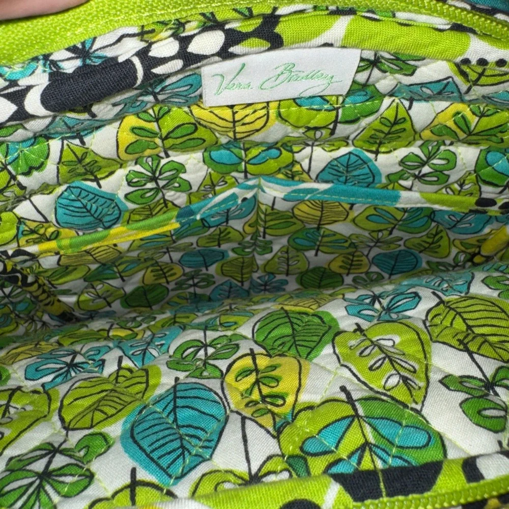 Vera Bradley Limes Up Small Backpack Quilted Floral Green Yellow Mini Bag